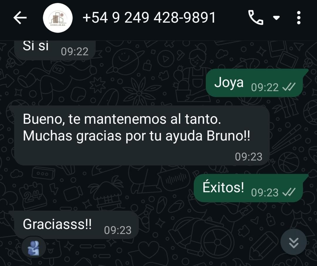 Testimonio de WhatsApp