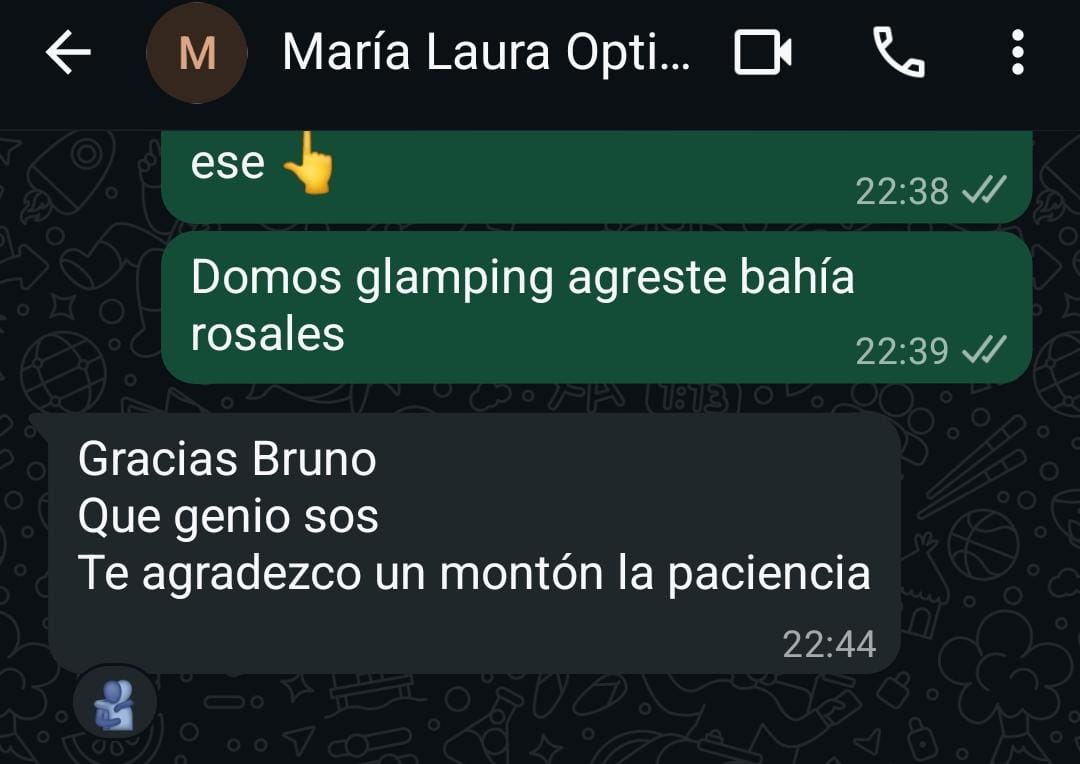 Testimonio de WhatsApp